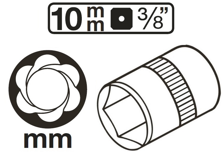 Douille spiralée BGS TECHNIC - extracteur de vis - 19 mm - 5279