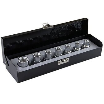 Coffret de 7 douilles Torx 1/2