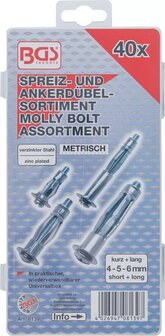 Assortiment Molly Bolt de 40 pieces