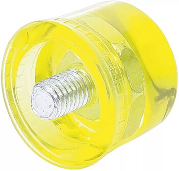 T te de remplacement en matiere plastique jaune diametre 35 mm