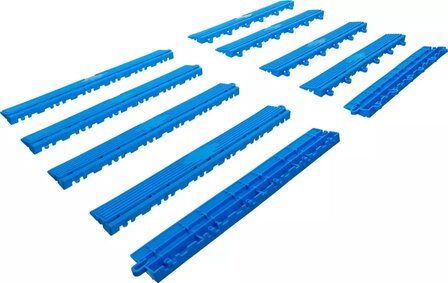 Jeu d&rsquo;elements de bord de carreaux en plastique systeme de clic 400 x 55 x 15 mm 10 pcs