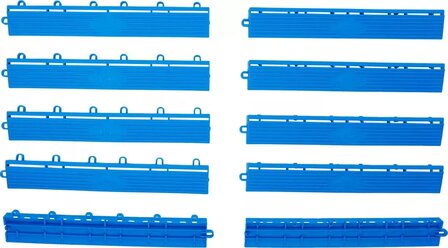 Jeu d&rsquo;elements de bord de carreaux en plastique systeme de clic 400 x 55 x 15 mm 10 pcs