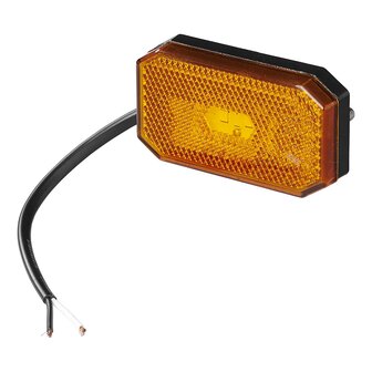 Feu de position lateral 12/24V orange 80 x 44 mm LED