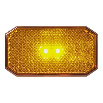 Feu de position lateral 12/24V orange 80 x 44 mm LED