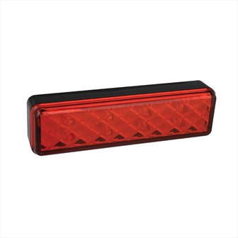 Feu arriere 12/24V 2 fonctions 135x38mm LED avec support noir