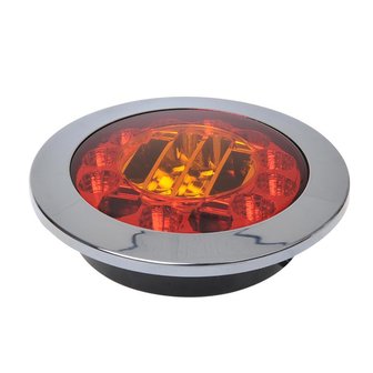 Feu arriere 3 fonctions 122mm 24LED chrome