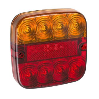 Feu arriere 12V 5 fonctions 107x107mm 8LED