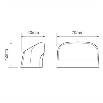 Illumination de plaque d&#039;immatriculation 12/24V 70x42mm LED