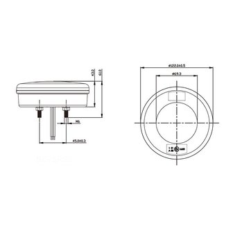 Eclairage avant 2 fonctions 122mm 24LED