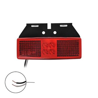 Feu de position 12/24V rouge 110x40mm LED avec support