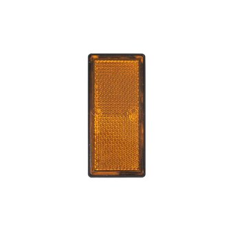 Reflecteur orange 85x39mm adhesif avec plaque de base