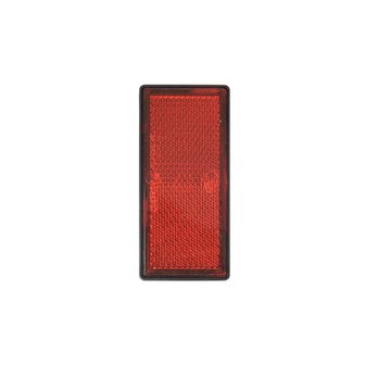 Reflecteur rouge 85x39mm adhesif avec plaque de base