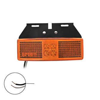 Feu de position lateral 12/24V orange 110x40mm LED avec support