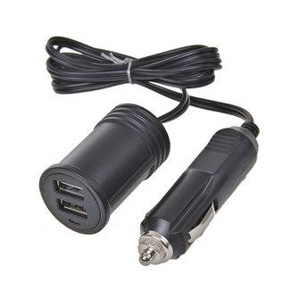 Rallonge 1M avec chargeur double USB 12V/24V