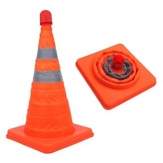 Cone de securite pliable avec eclairage LED