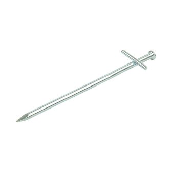 Piquet roche en metal 17cm t te croix