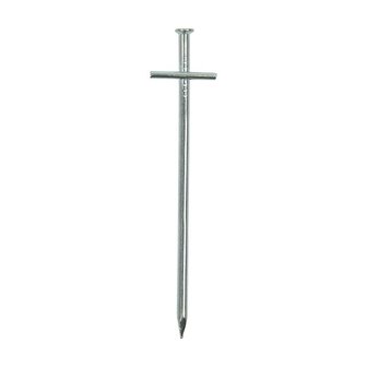 Piquet roche en metal 17cm t te croix