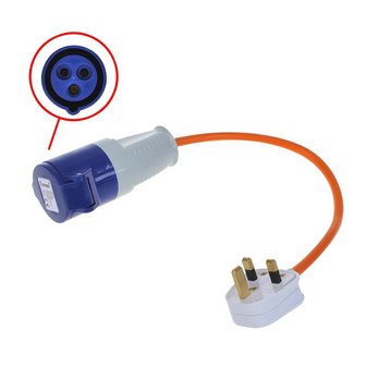 C ble adaptateur 40cm fiche UK vers prise CEE