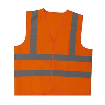 Gilet de securite orange XL avec rayures d&#039;epaule