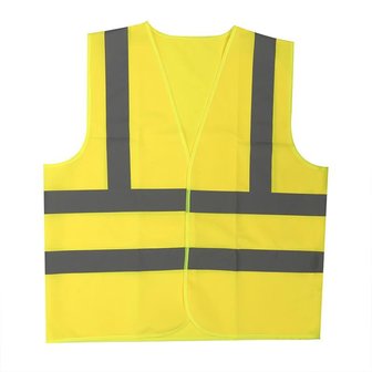 Gilet de securite jaune XL avec rayures d&#039;epaule