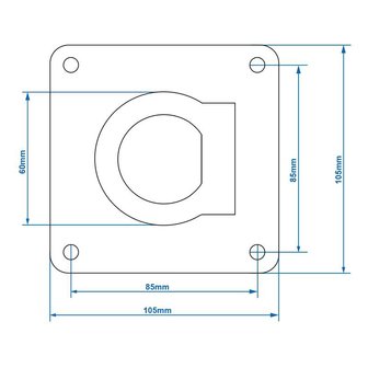 Anneau d&#039;arrimage seule 105x105mm