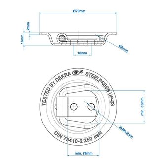 Anneau d&#039;arrimage ronde SPP UP-03