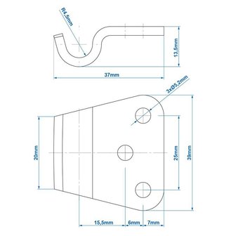 Gache pour fermeture SPP Z-11 x2 stuks