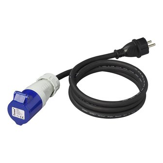 C ble adaptateur 150cm 3x2,5mma&sup2; fiche Schuko vers prise CEE