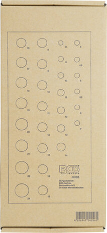 Insert de servante d'atelier 1/3 : Jeu de douilles de cle, douze pans 6,3 mm (1/4) + 12,5 mm (1/2) 29 pieces