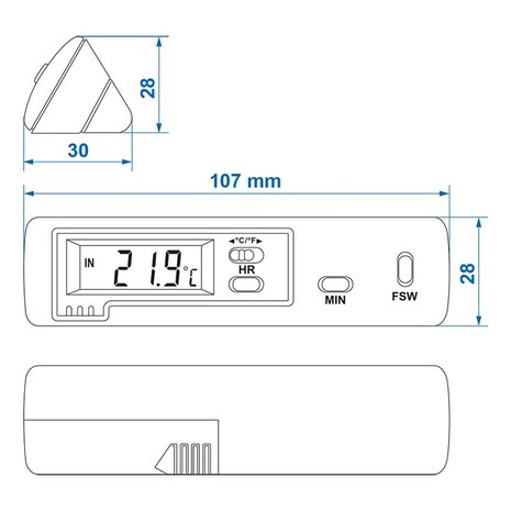 Interieur/exterieur thermometre modele 2