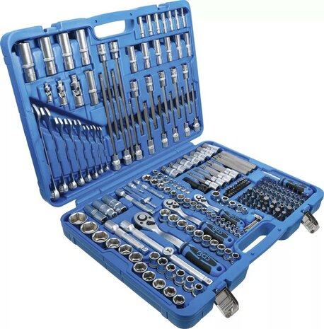 Coffret de Douilles, six pans 6,3 mm (1/4) / 10 mm (3/8) / 12,5 mm (1/2) 213 pieces