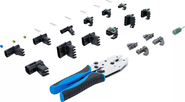 Pince a sertir de 220 pieces avec pieces de connecteur Delphi impermeables