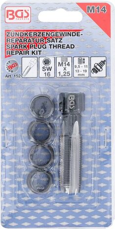 Kit de reparation pour filetage de bougie d'allumage M14 x 1,25 mm 5 pieces