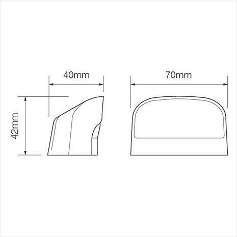 Illumination de plaque d'immatriculation 12/24V 70x42mm LED