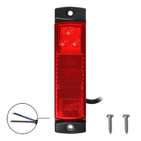 Feu de position 12/24V rouge 126x30mm LED