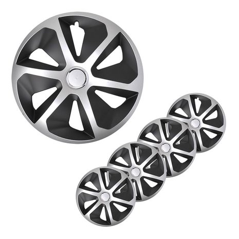 Enjoliveur de roue Roco argent/noir 14 pouces x4 pieces