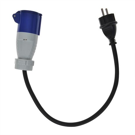 C ble adaptateur 40cm fiche Schuko vers prise CEE