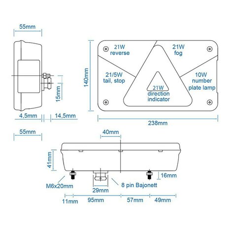 Aspock Multipoint V feu arriere gauche