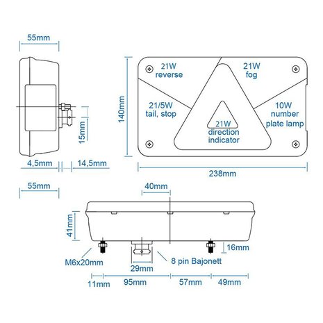 Aspock Multipoint V feu arriere droite