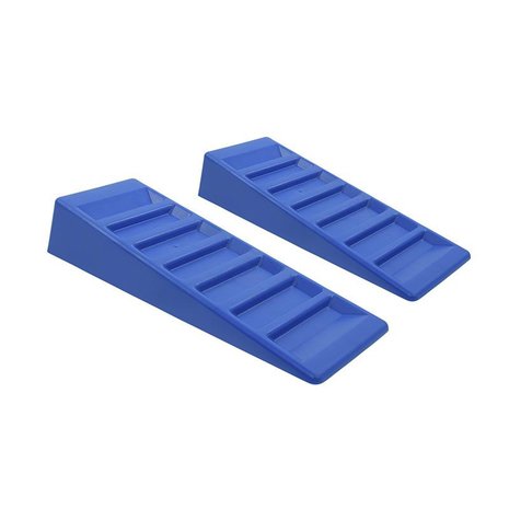 Cale de nivellement 75mm bleu jeu de 2 pieces