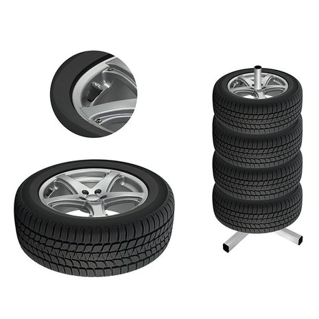 Set de 4 bouchons de valve de pneu gris