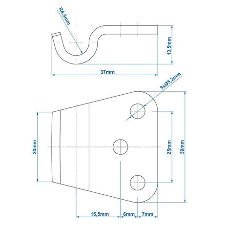 Gache pour fermeture SPP Z-11 x2 stuks