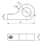 Gache pour fermeture SPP Z-12A x2 stuks