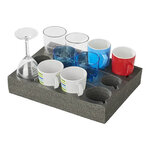 Porte-gobelet en mousse tres dense pour le rangement de verres ou tasses