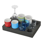 Porte-gobelet en mousse souple pour le rangement de verres ou tasses