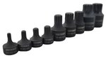 Coffret d'embouts Spline Stubby Impact M4 a M18 Low profile 9 pieces