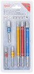 Jeu d’adaptateurs pour visseuses couleurs Hexagone male (1/4) Hexagone femelle (1/4) / (3/8) / (1/2) 75 - 150 mm 6 pieces