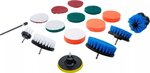 Jeu de disques de polissage et poncage et d’embouts a brosse pour perceuses 16 pcs