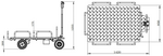 Chariot plate-forme electrique 400kg 1210x850mm - batterie 36V / 12Ah