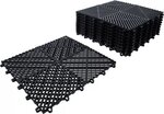 Jeu de carreaux en plastique systeme de clic 400 x 400 x 18 mm 10 pcs